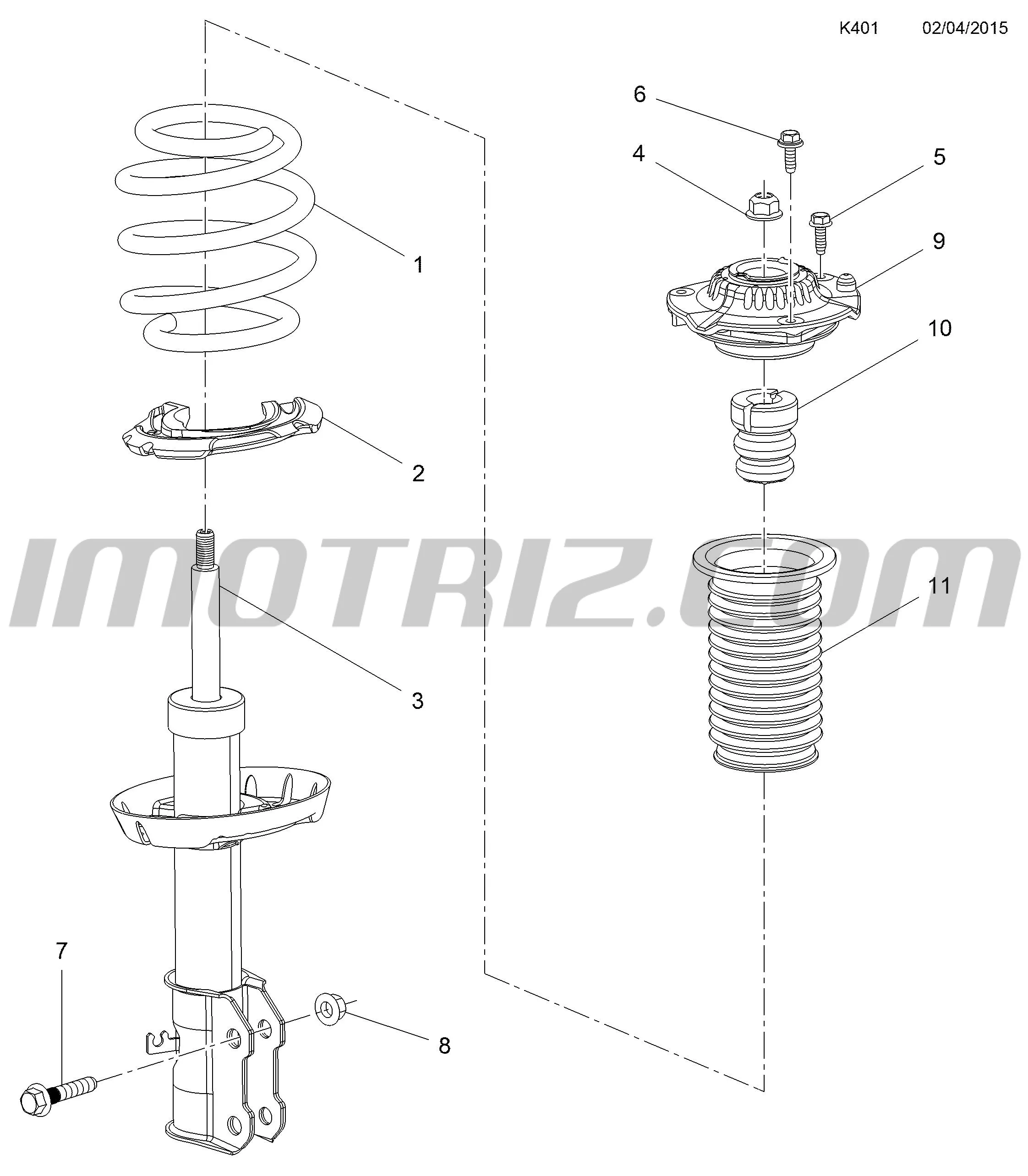 Soporte Montaje Amortiguador Cruze