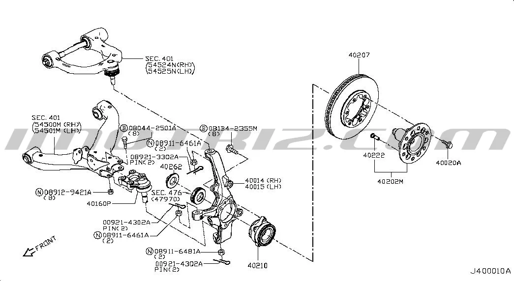 Bocin Rueda Del Nissan Urvan Nv Mm Gsp