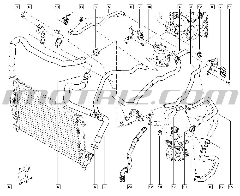 Manguera Radiador Superior New Renault Duster Marca Inr