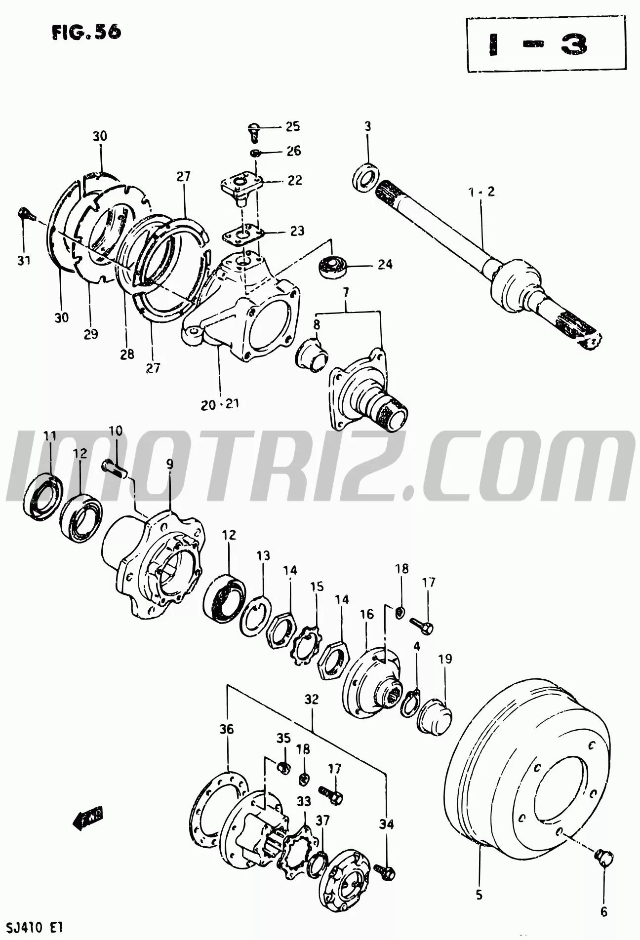 Reten Eje Delantero Interno Sj 410 Y Reten Rueda Toyota Hilux 4X2 00 09