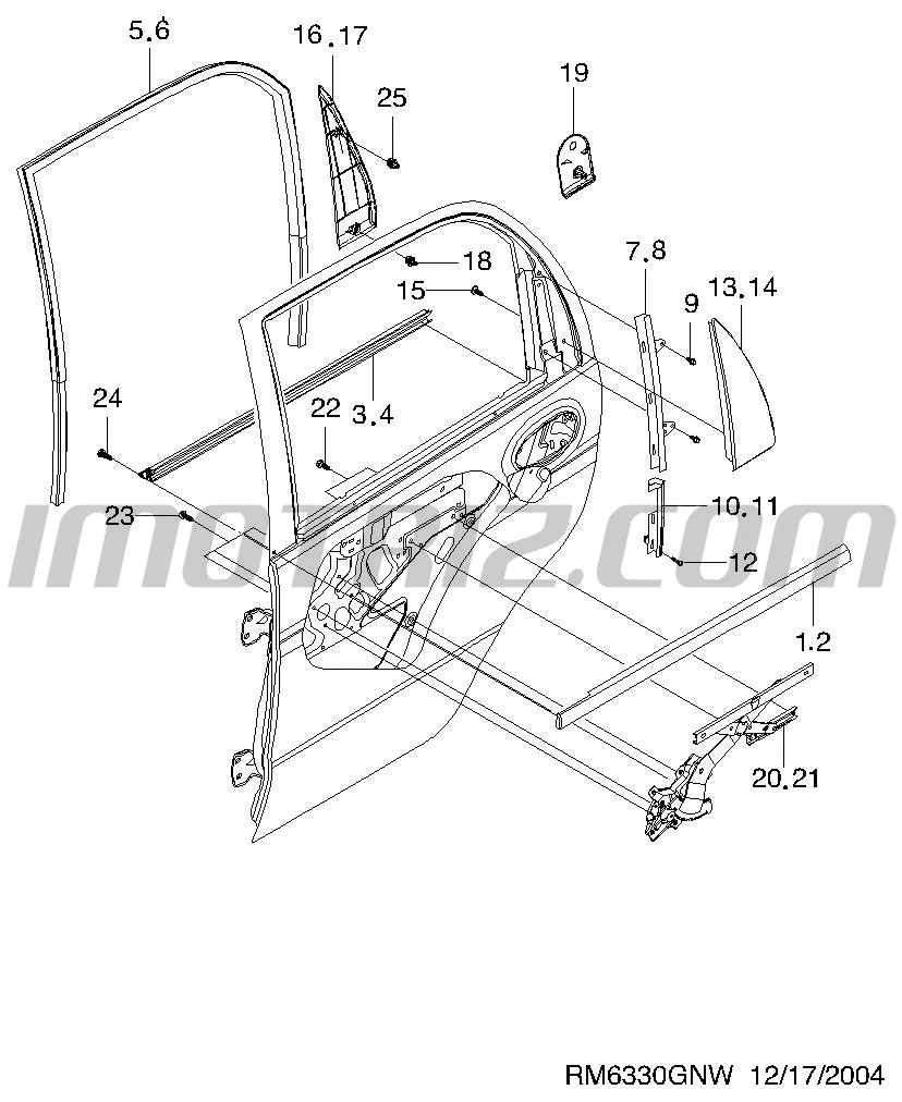 Tapa Marco Puerta Trasero Lh Matiz Marca Gm Genuine