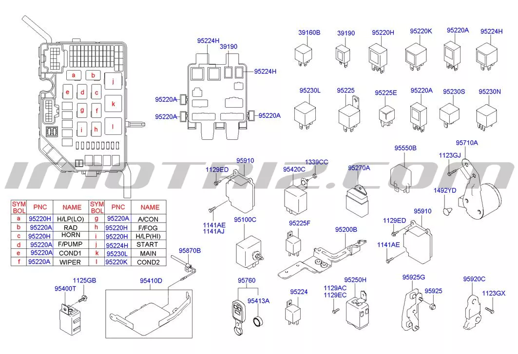 Rele De Potencia Elantra Xd 2D Marca Hyundai Genuine Parts