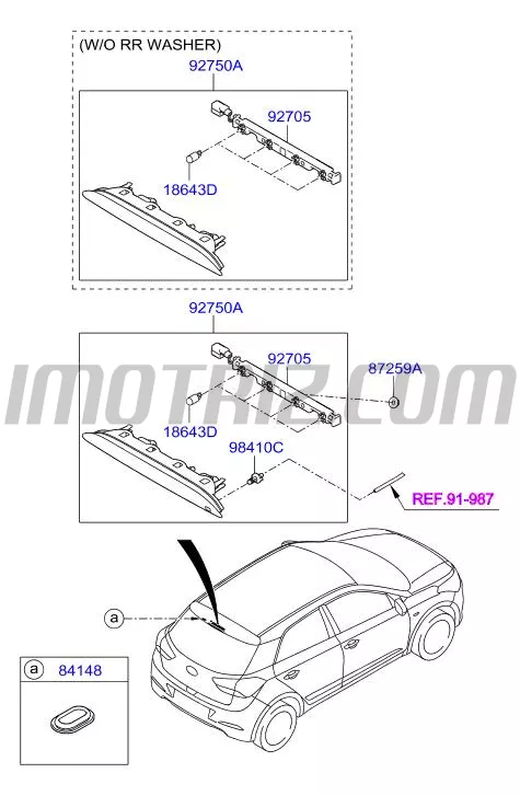 Tercer Stop Spoiler I20 Ib C7 Marca Hyundai Genuine Parts