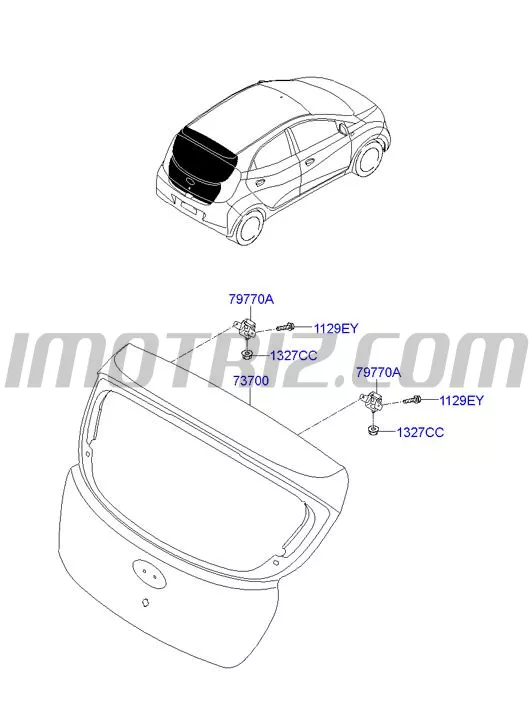 Compuerta Trasero Eon C C Marca Hyundai Genuine Parts