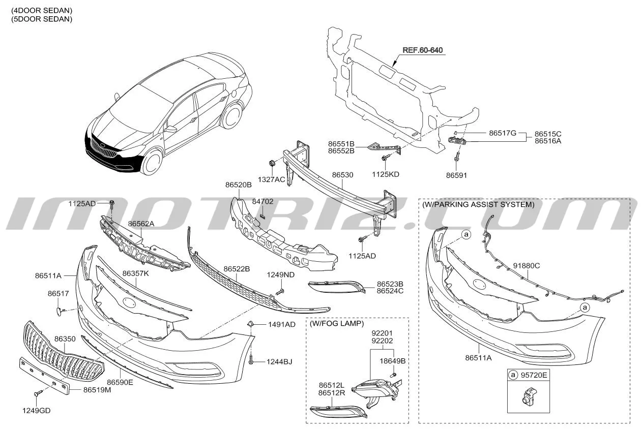 Moldura Porta Placa Delantera Kia Cerato Pro