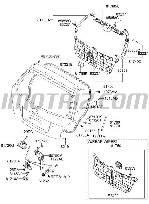 Chapa Compuerta Kia Rio Xcite