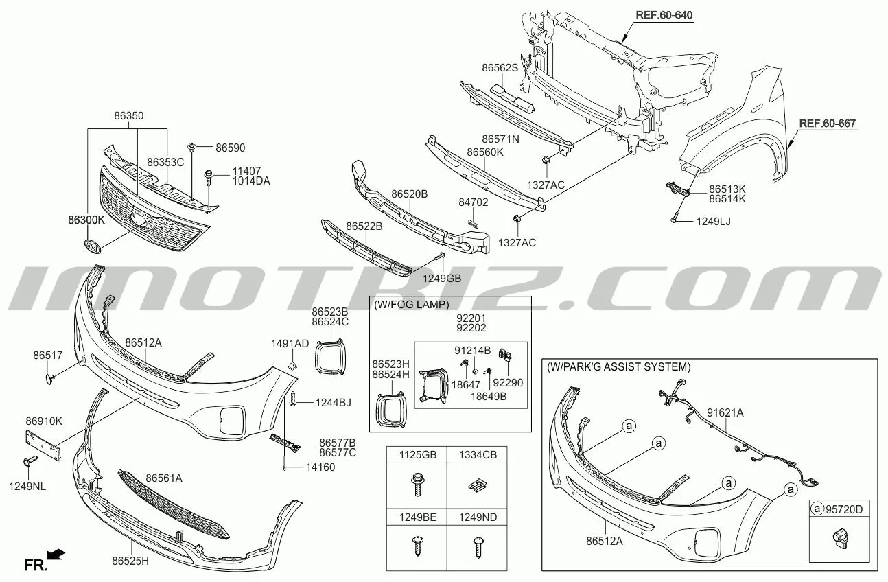 Soporte Derecho Bomper Delantero Kia Sorento