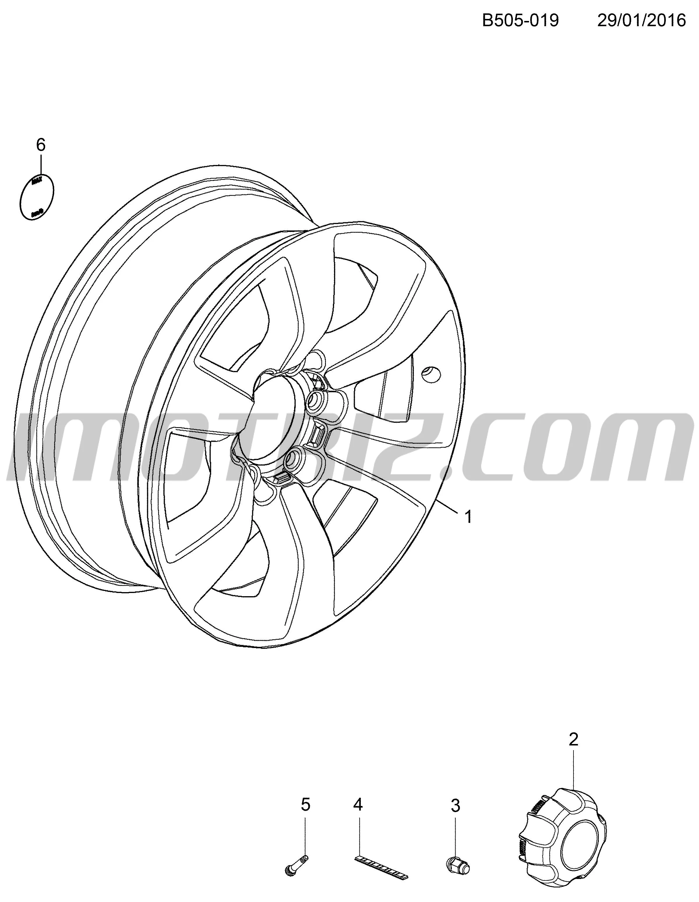 Copa Rim 16` Aluminio D/Max Rt-50 2.014=>==Trail Blazer 2.8 2.014=>`31Ux`  Chevrolet