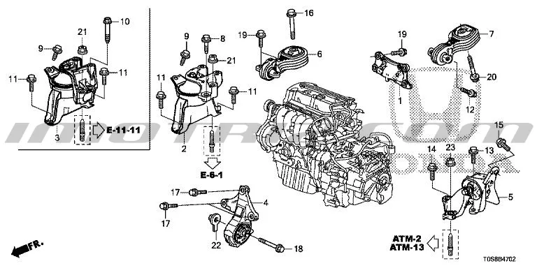 Motor & Trans Mount 4pcs For Honda Odyssey 3.5L V6 2011 2012 - Foto 8