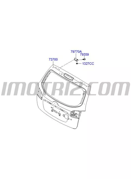 Hinge Assy-Tail Gate Santafe-(Cm)-2B - Marca: Hyundai Genuine Parts