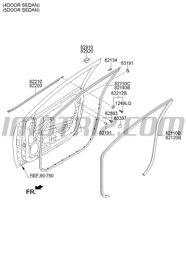 Moldura-Puerta Delantera Izquierda Forte Kia Genuine Parts