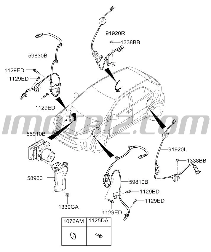 Sensor Delantero Abs Derecho Kia All New Rio